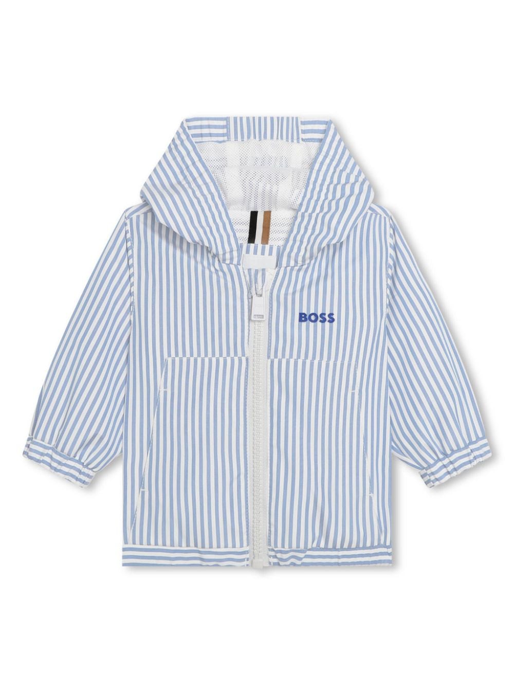 BOSS Kidswear logo-print striped windbreaker - Blue von BOSS Kidswear