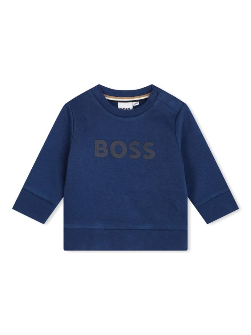 BOSS Kidswear logo-print sweatshirt - Blue von BOSS Kidswear