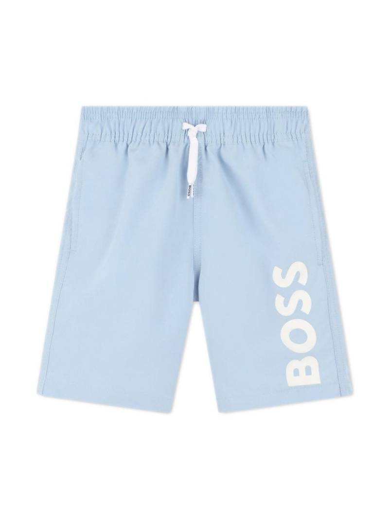 BOSS Kidswear logo-print swim shorts - Blue von BOSS Kidswear