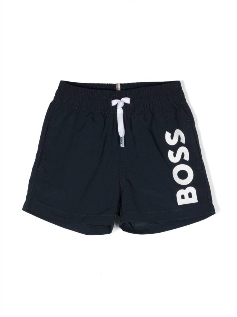 BOSS Kidswear logo-print swim shorts - Blue von BOSS Kidswear