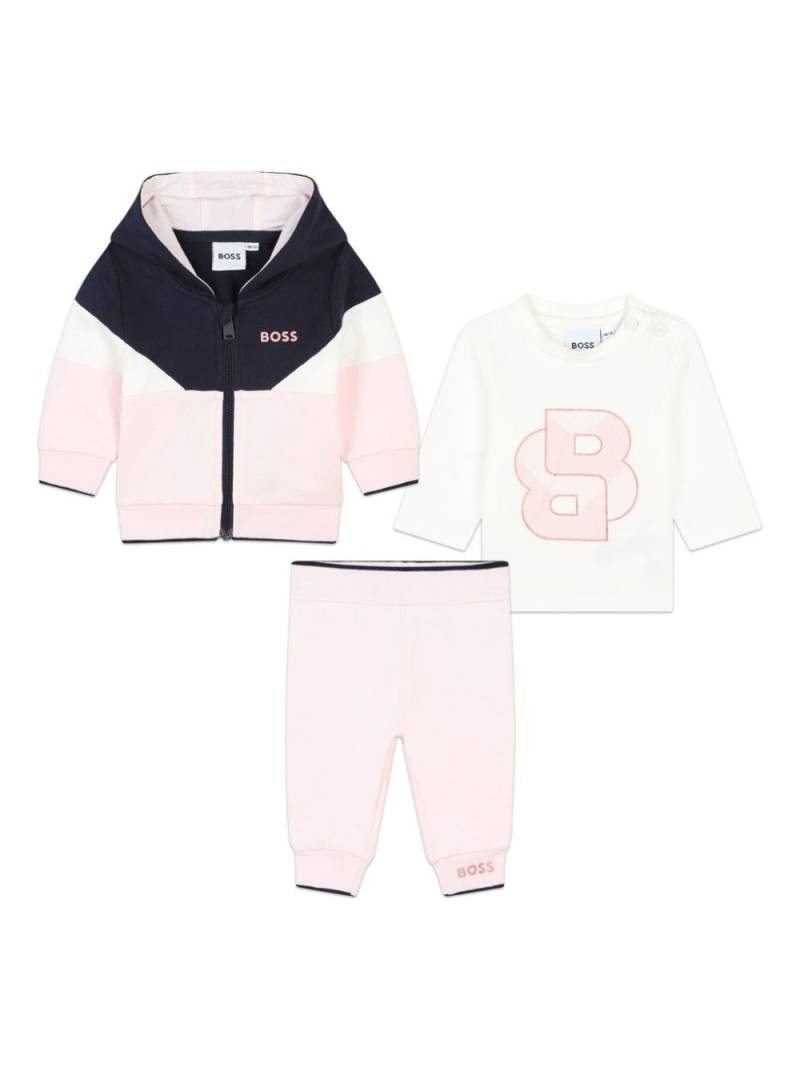 BOSS Kidswear logo-print tracksuit (set of three) - Pink von BOSS Kidswear