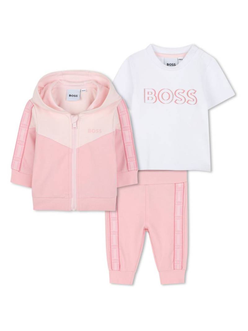 BOSS Kidswear logo-print tracksuit (set of three) - Pink von BOSS Kidswear