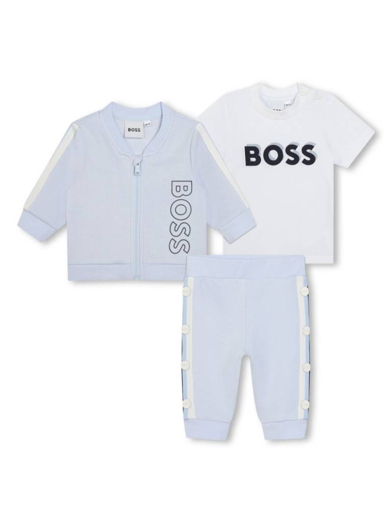 BOSS Kidswear logo-print tracksuit (set of three) - White von BOSS Kidswear