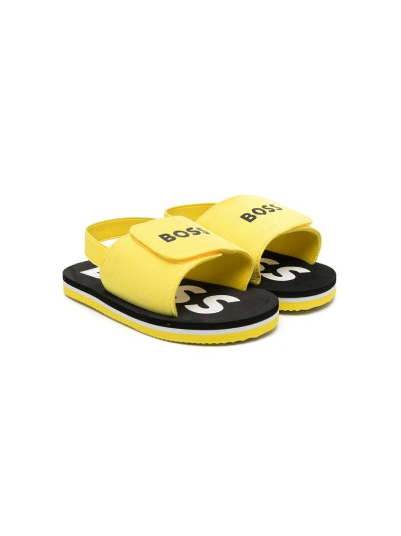 BOSS Kidswear logo-rubberised sandals - Yellow von BOSS Kidswear