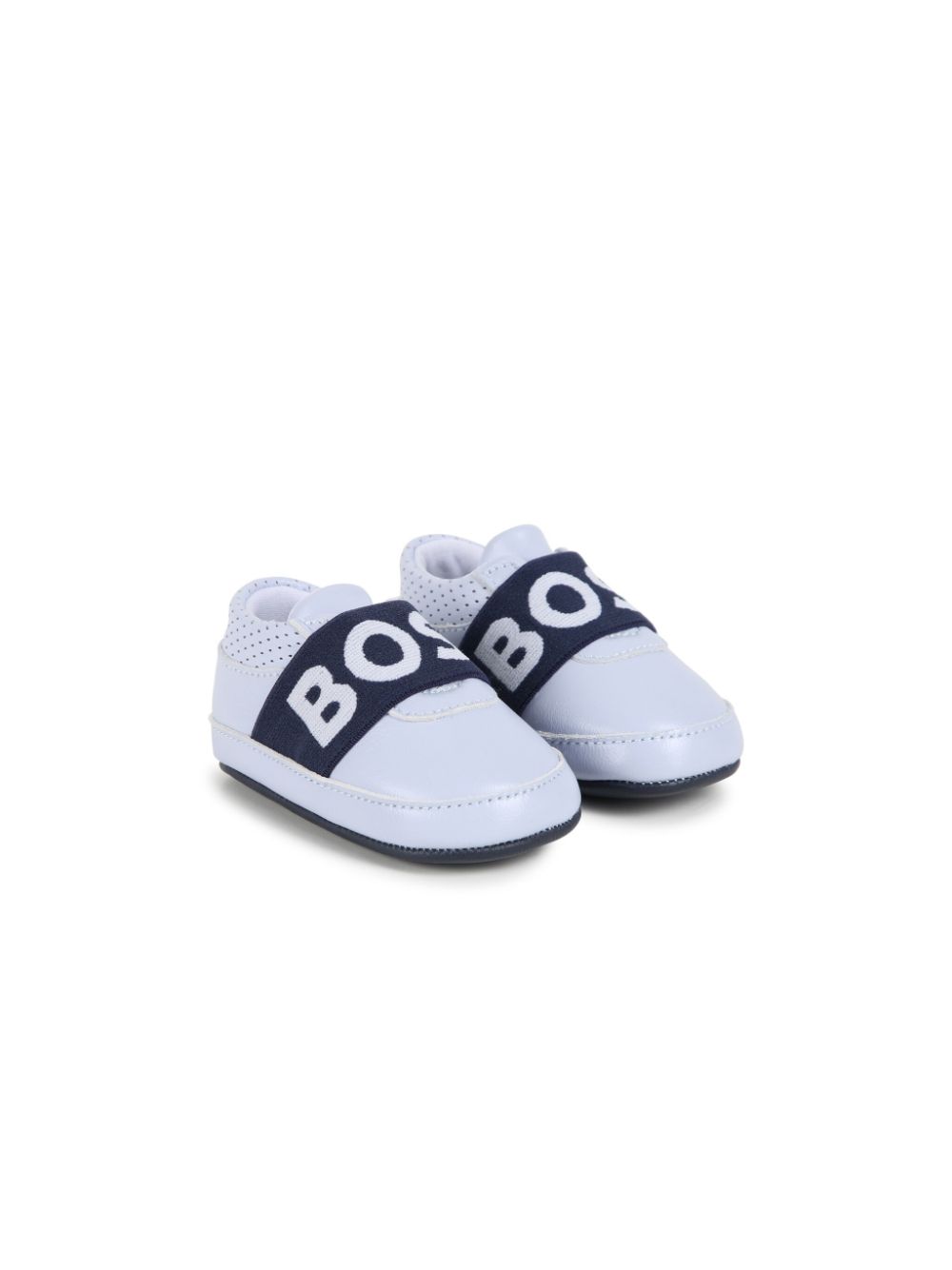 BOSS Kidswear logo-strap leather pre-walkers - White von BOSS Kidswear