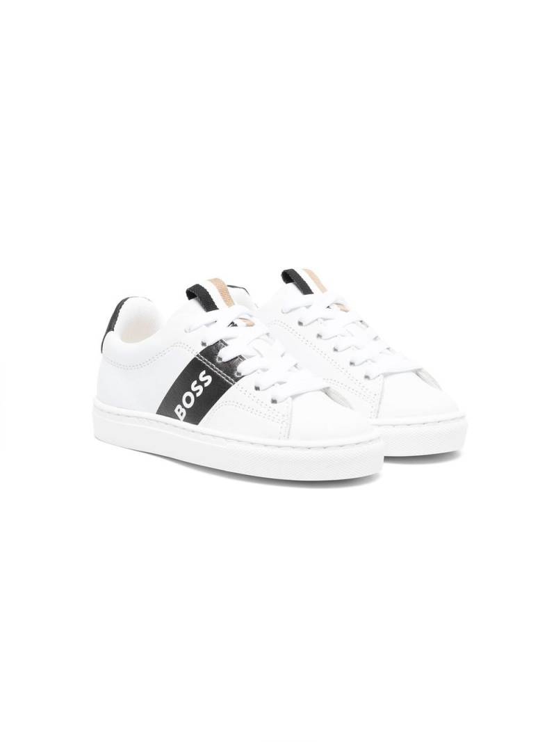 BOSS Kidswear logo-stripe low-top sneakers - White von BOSS Kidswear