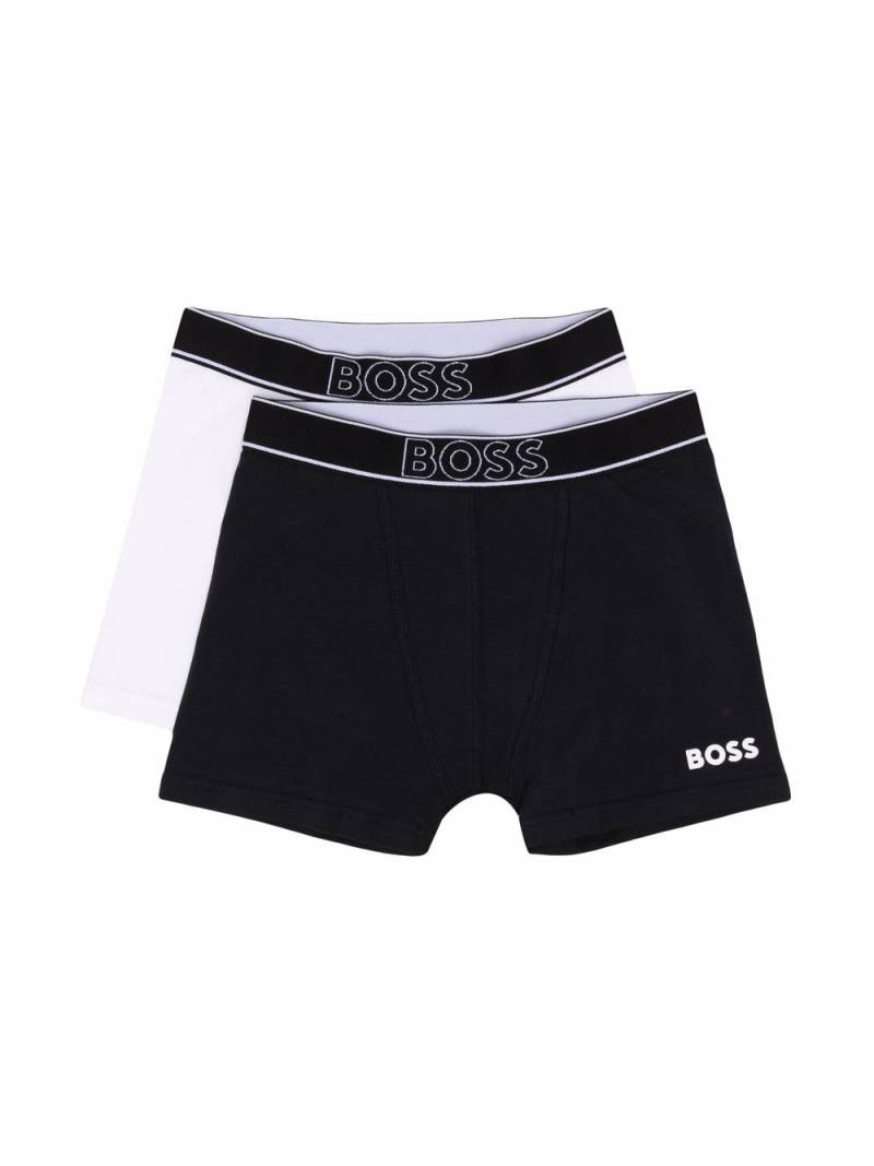 BOSS Kidswear logo-waistband boxers (set of 2) - White von BOSS Kidswear