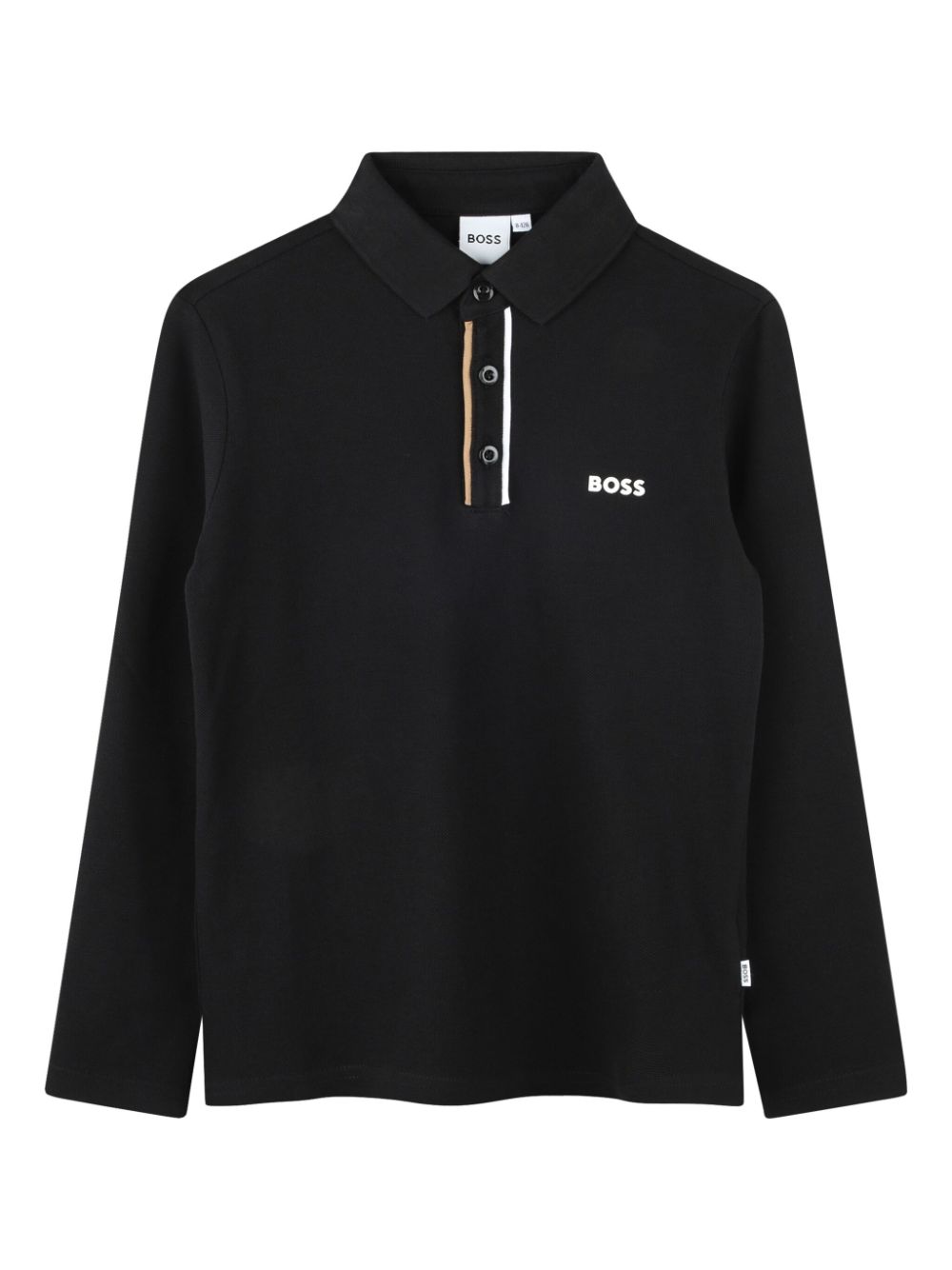 BOSS Kidswear long-sleeve polo shirt - Black von BOSS Kidswear