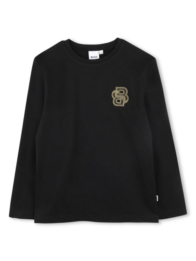 BOSS Kidswear long-sleeved T-shirt - Black von BOSS Kidswear