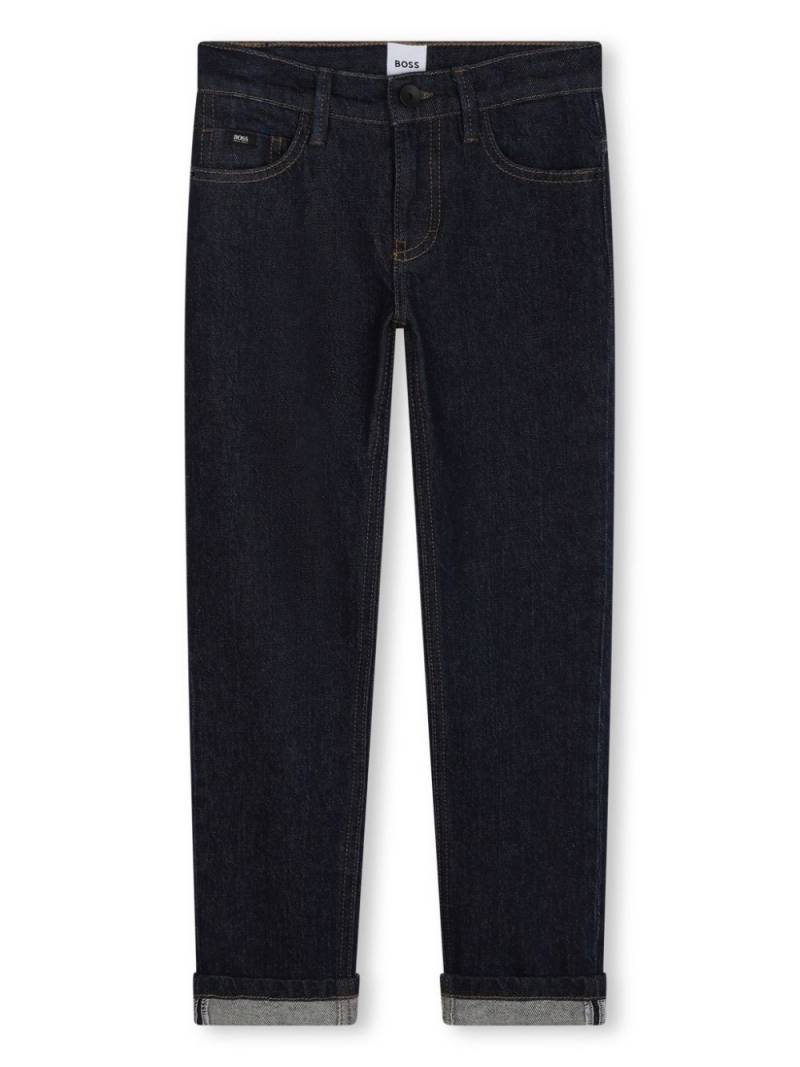 BOSS Kidswear mid-rise straight-leg jeans - Blue von BOSS Kidswear