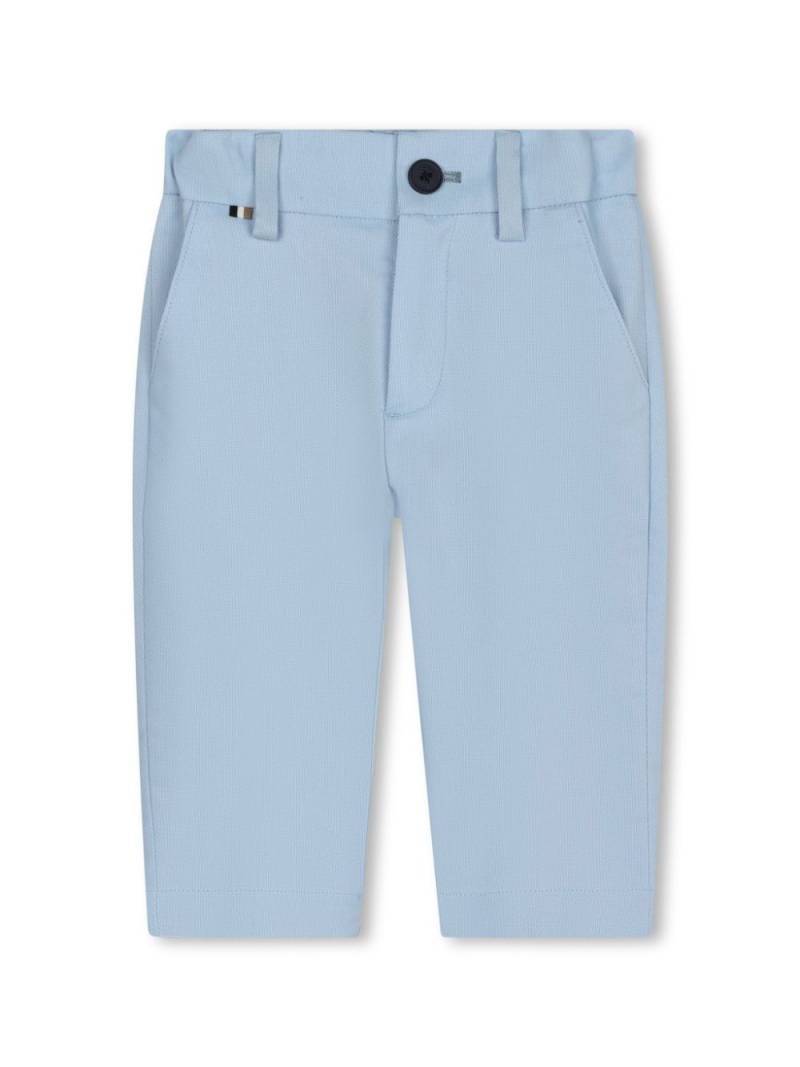 BOSS Kidswear mid-rise straight-leg trousers - Blue von BOSS Kidswear