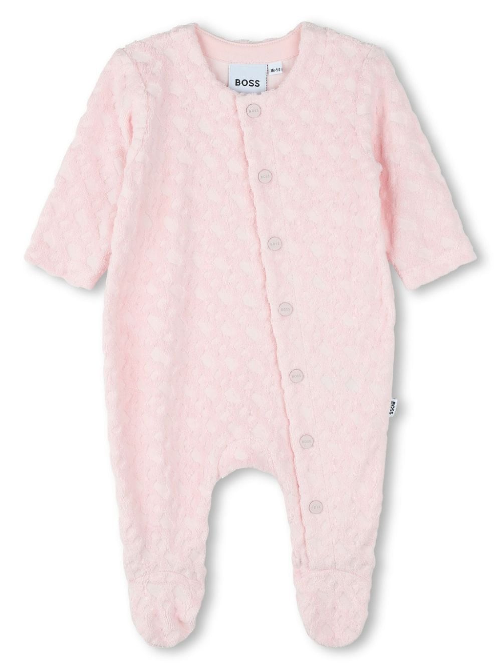 BOSS Kidswear monogram-jacquard babygrow - Pink von BOSS Kidswear