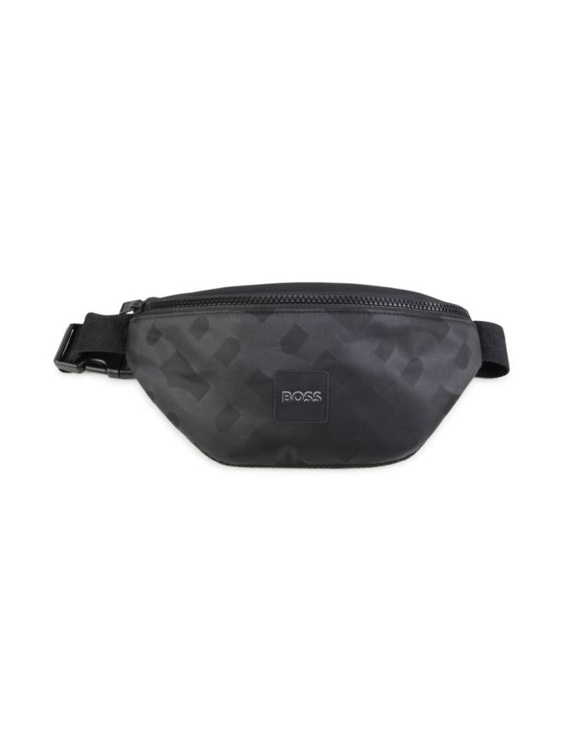 BOSS Kidswear monogram-print belt bag - Black von BOSS Kidswear