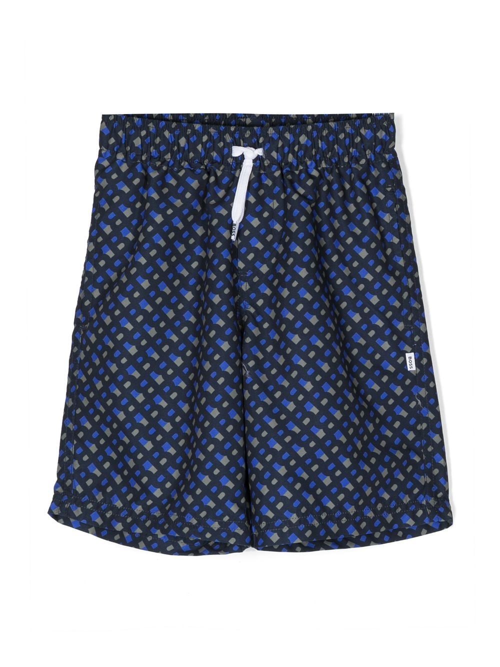 BOSS Kidswear monogram-print swim shorts - Blue von BOSS Kidswear