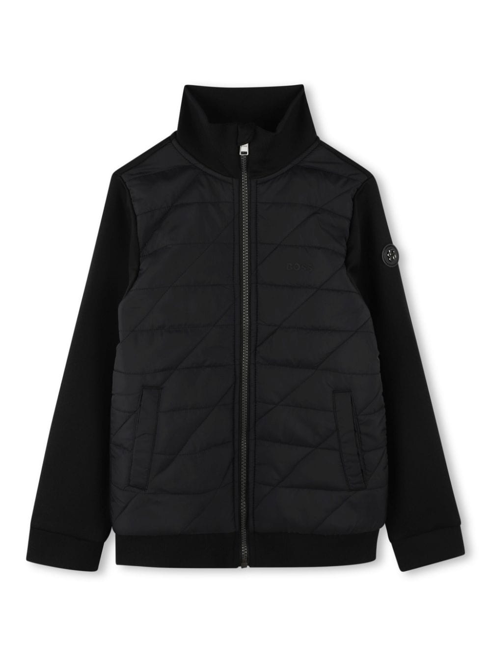 BOSS Kidswear monogram zip-up jacket - Black von BOSS Kidswear