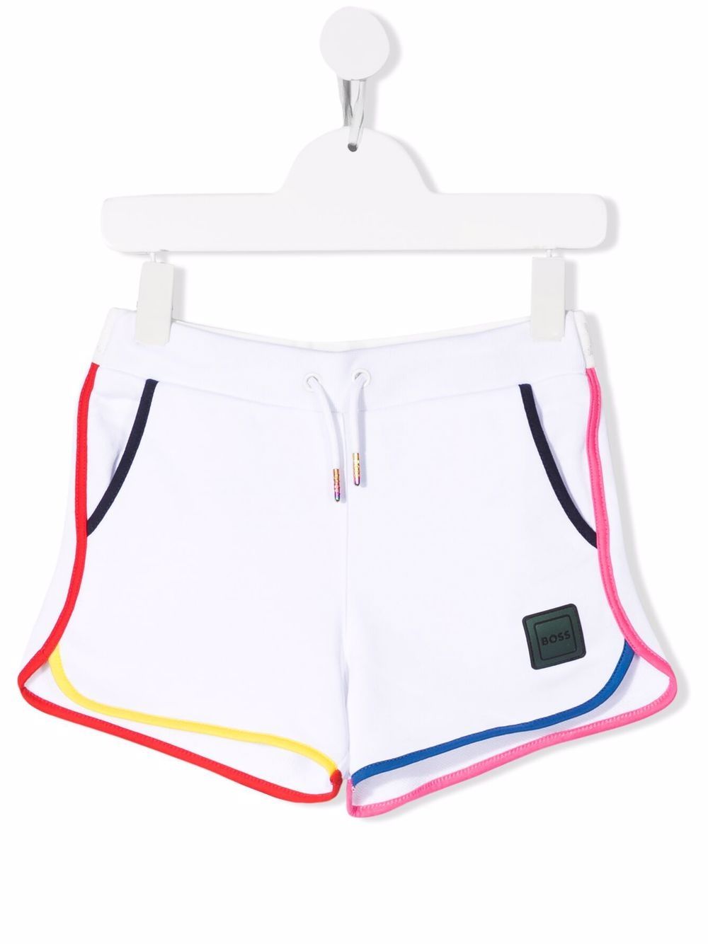 BOSS Kidswear multicolour-stripe cotton shorts - White von BOSS Kidswear