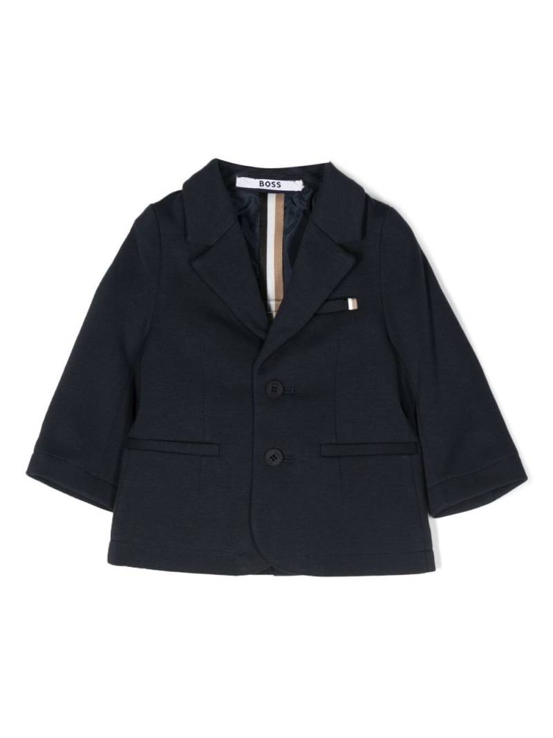 BOSS Kidswear notched-collar single-breasted blazer - Blue von BOSS Kidswear