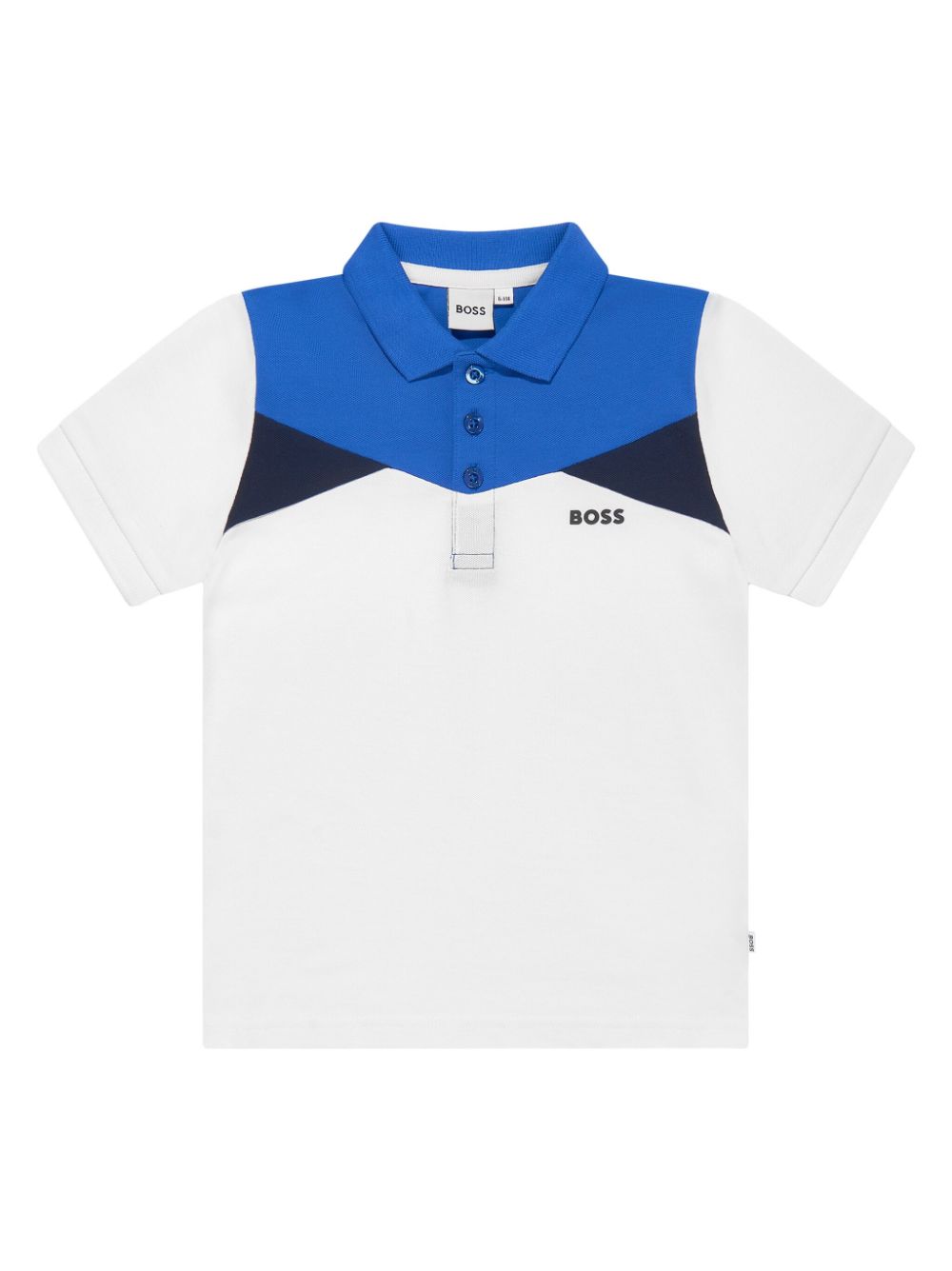 BOSS Kidswear panelled-design polo shirt - White von BOSS Kidswear