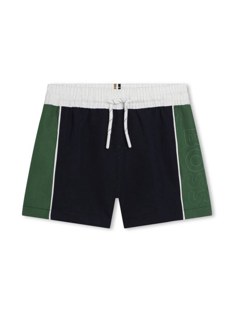 BOSS Kidswear panelled drawstring swim shorts - Blue von BOSS Kidswear