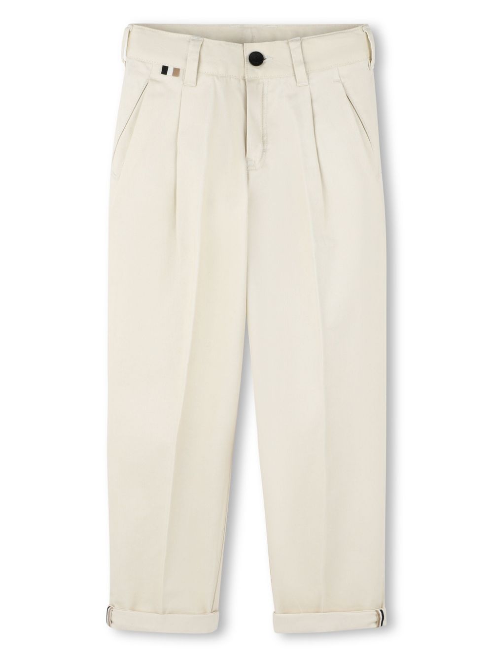 BOSS Kidswear pleat-detail trousers - Neutrals von BOSS Kidswear