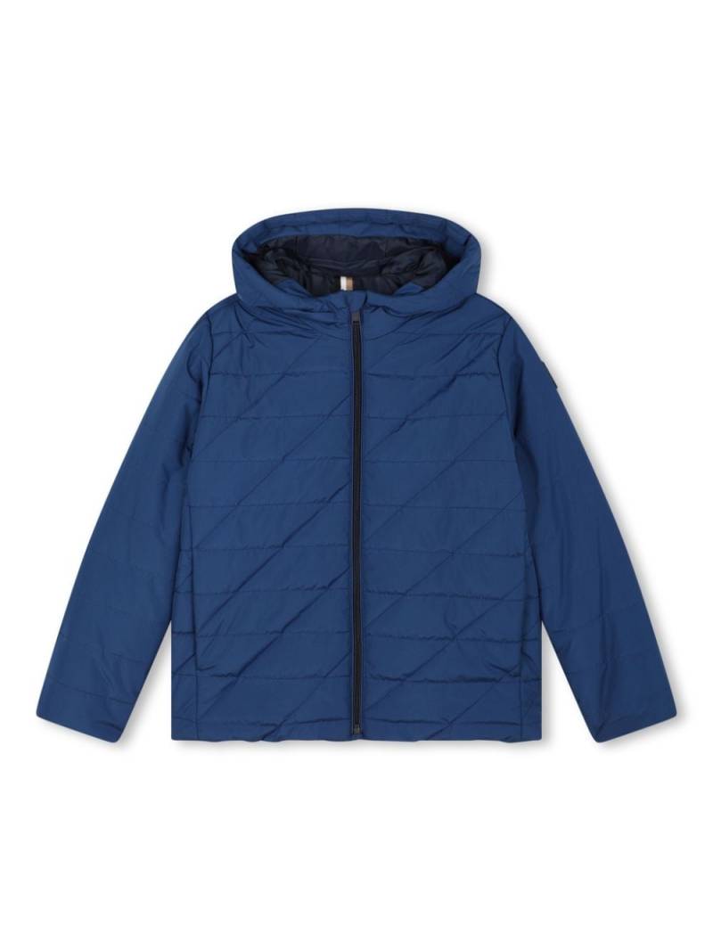 BOSS Kidswear puffer hooded jacket - Blue von BOSS Kidswear