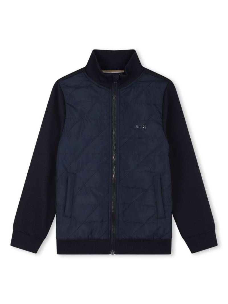 BOSS Kidswear quilted zip-up jacket - Blue von BOSS Kidswear