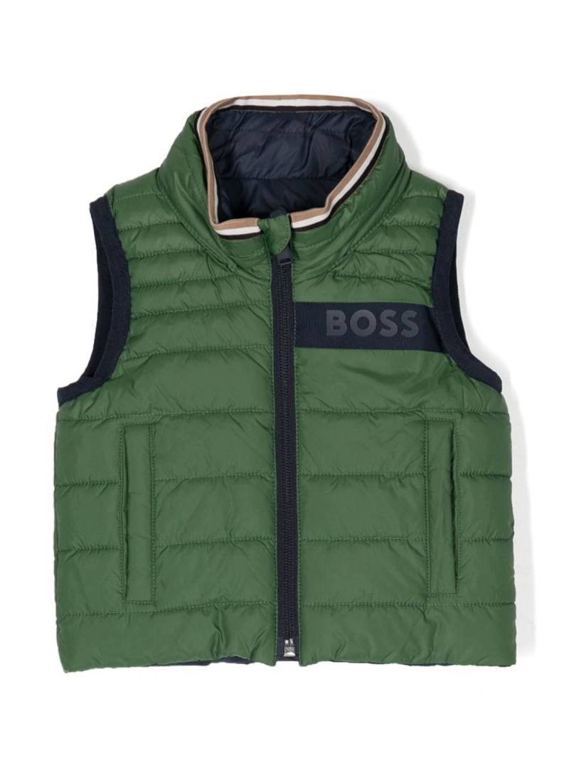 BOSS Kidswear reversible padded gilet - Green von BOSS Kidswear