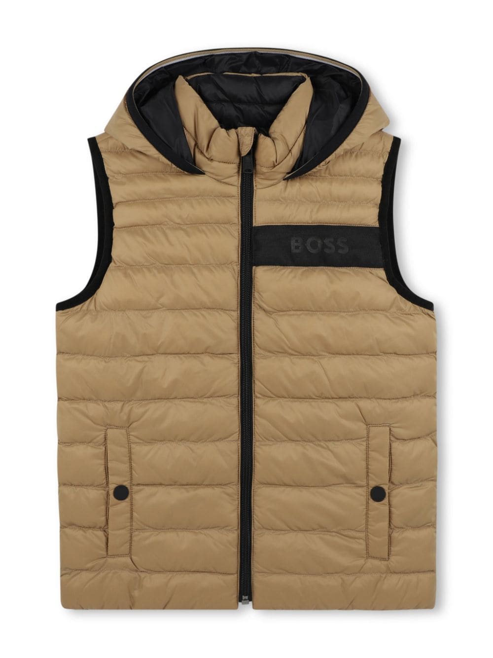 BOSS Kidswear reversible sleeveless puffer jacket - Neutrals von BOSS Kidswear