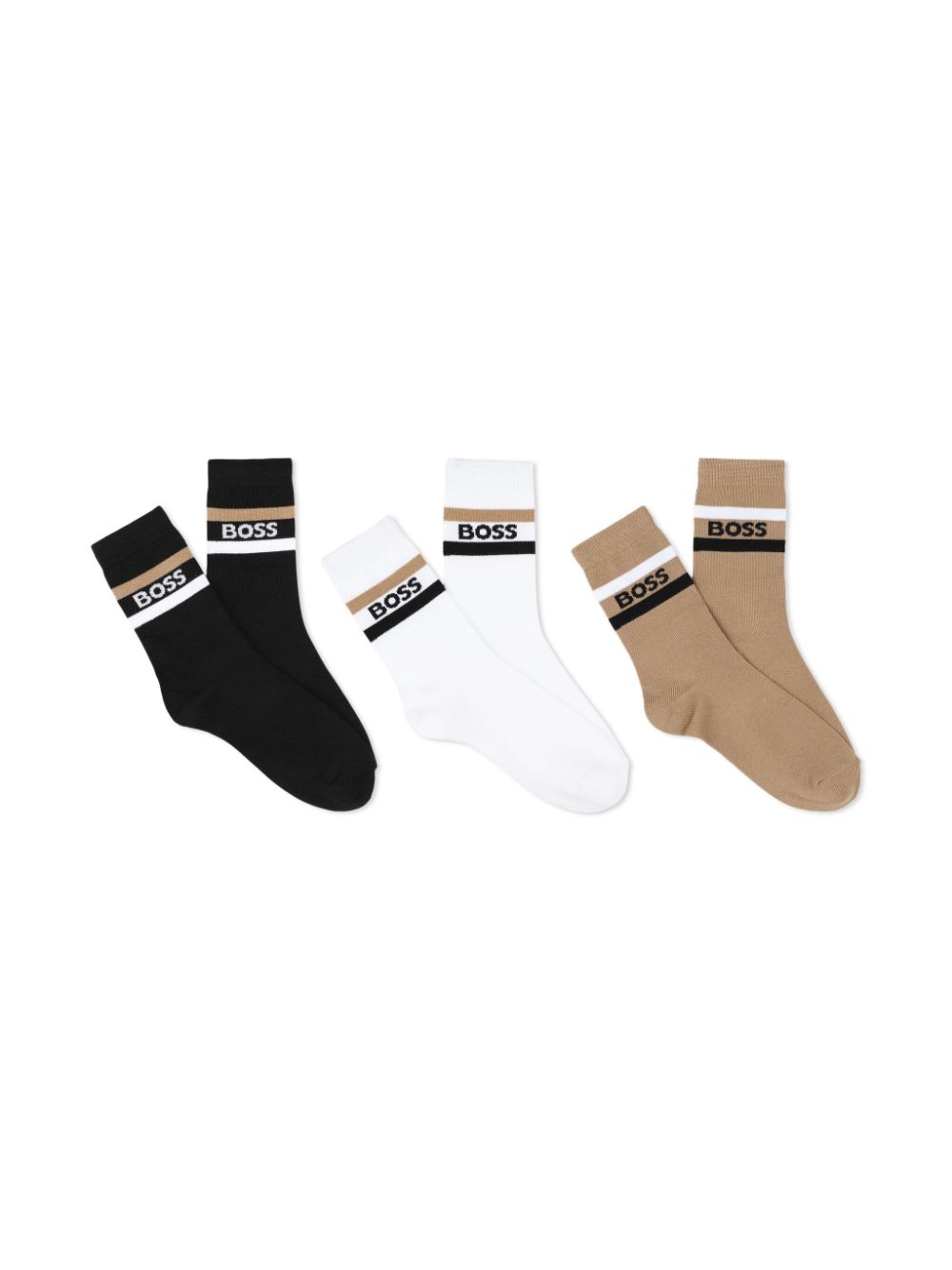 BOSS Kidswear ribbed socks (pack of three) - Black von BOSS Kidswear