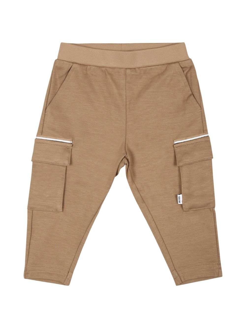 BOSS Kidswear ribbed-waistband trousers - Neutrals von BOSS Kidswear