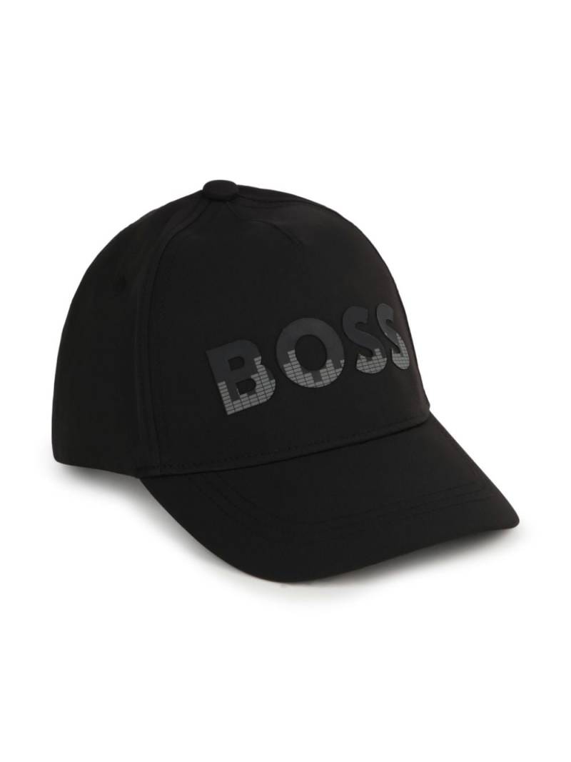 BOSS Kidswear rubberised-logo cotton cap - Black von BOSS Kidswear