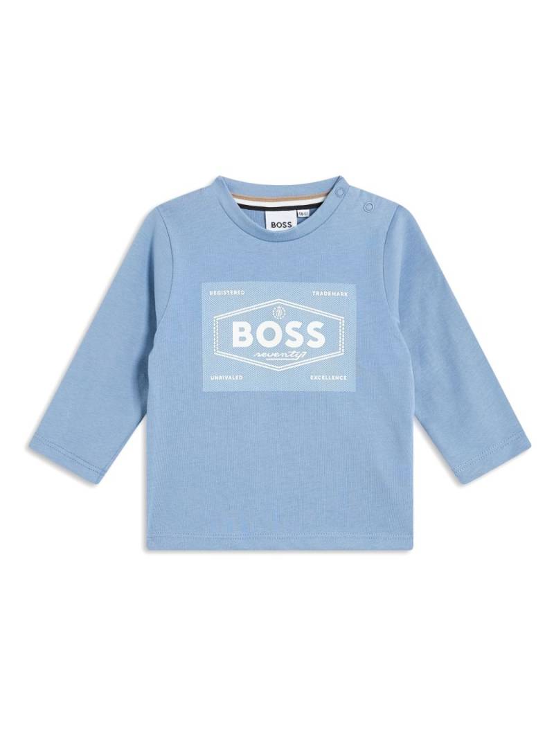 BOSS Kidswear rubberised logo-detail T-shirt - Blue von BOSS Kidswear