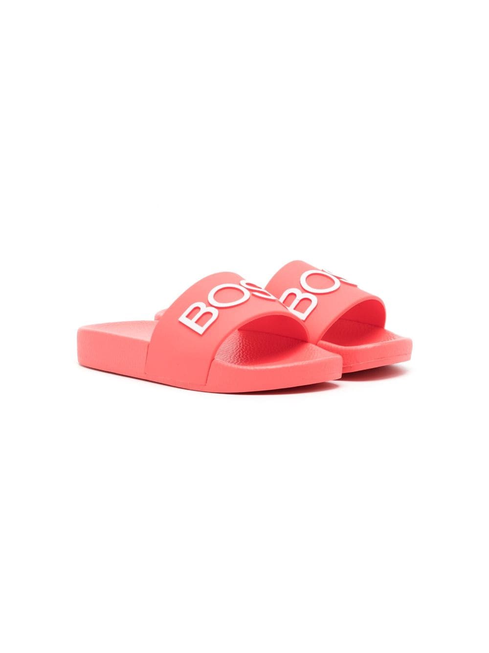 BOSS Kidswear slip-on logo-print slides - Pink von BOSS Kidswear