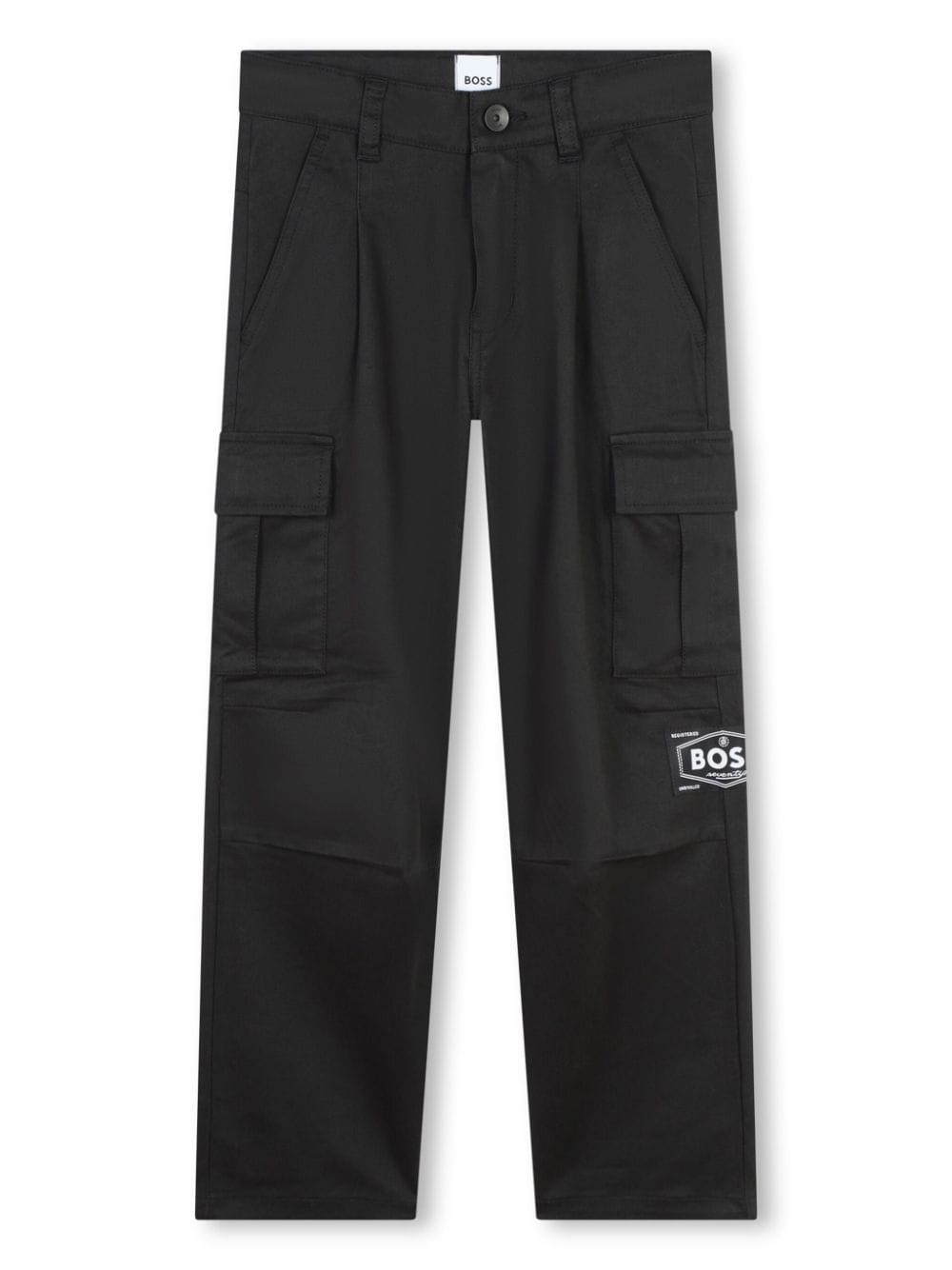 BOSS Kidswear straight-leg cargo trousers - Black von BOSS Kidswear