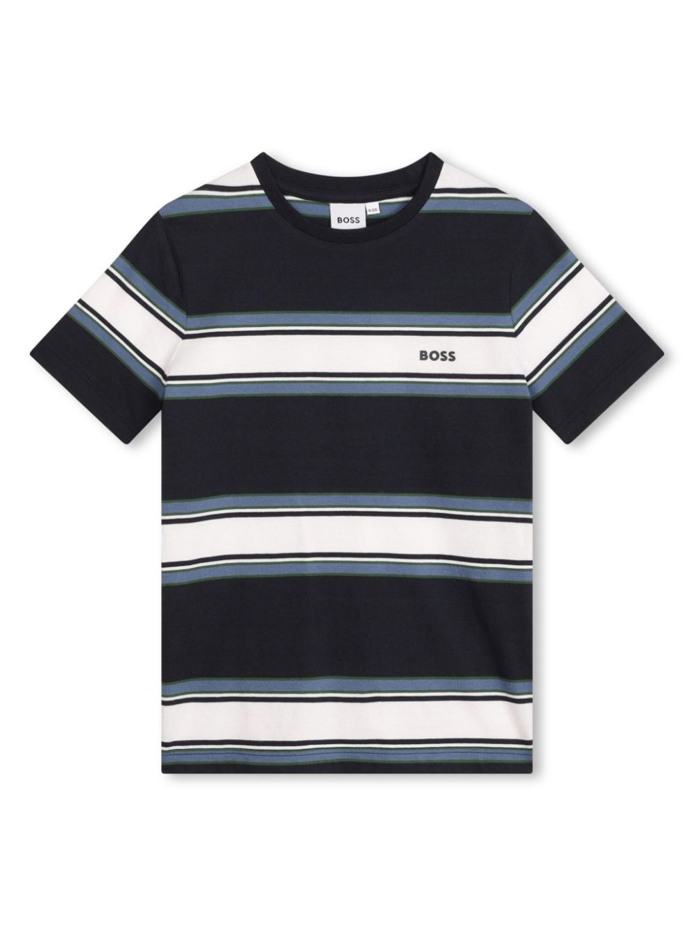 BOSS Kidswear stripe-print cotton T-shirt - Blue von BOSS Kidswear