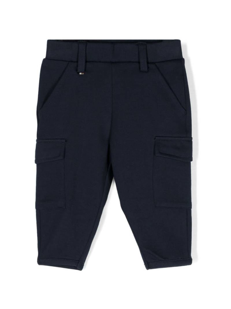 BOSS Kidswear tapered-leg cargo trousers - Blue von BOSS Kidswear