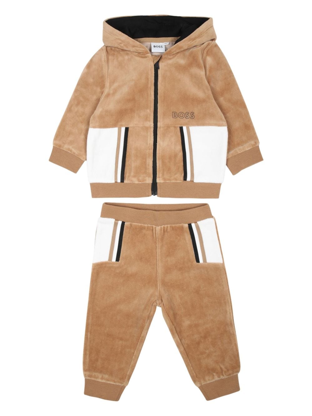 BOSS Kidswear velvet tracksuit set - Brown von BOSS Kidswear