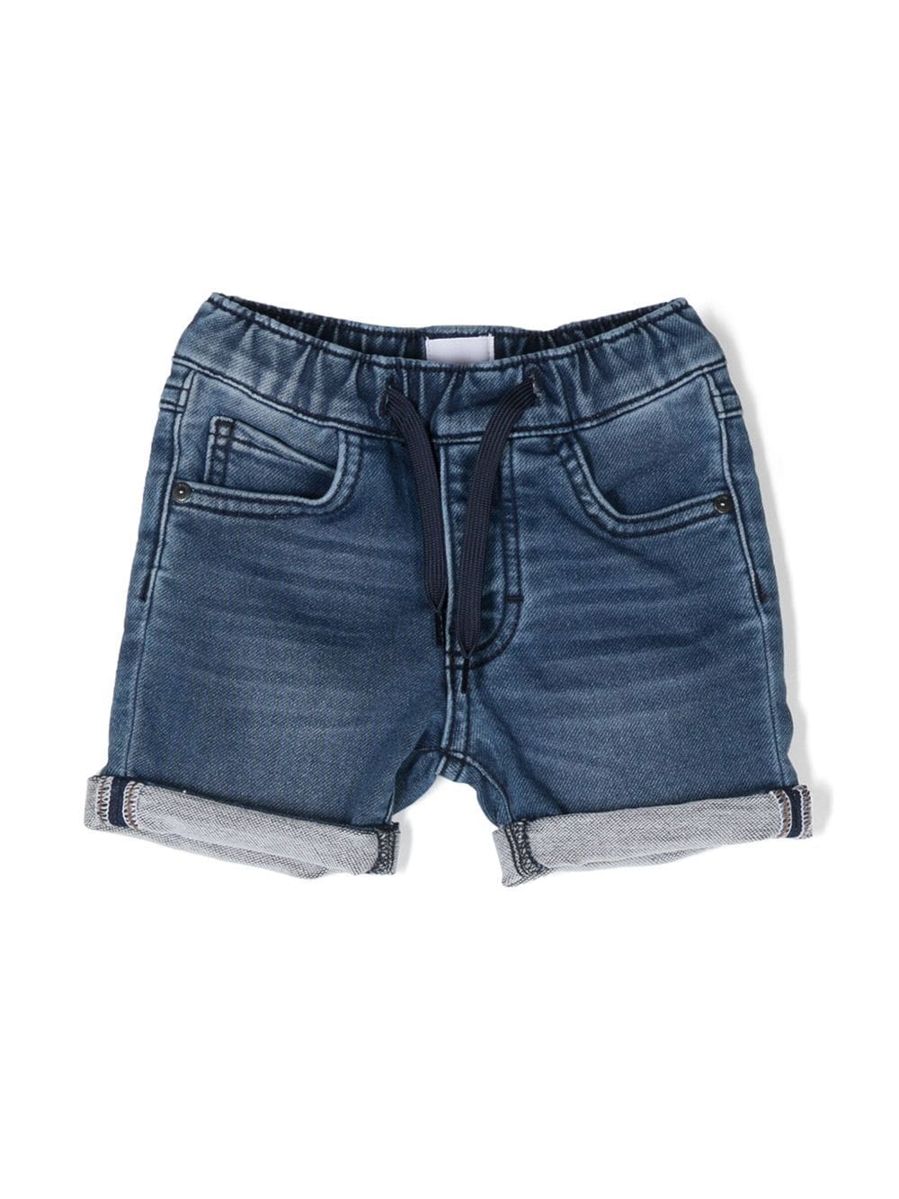 BOSS Kidswear whiskering-effect denim shorts - Blue von BOSS Kidswear