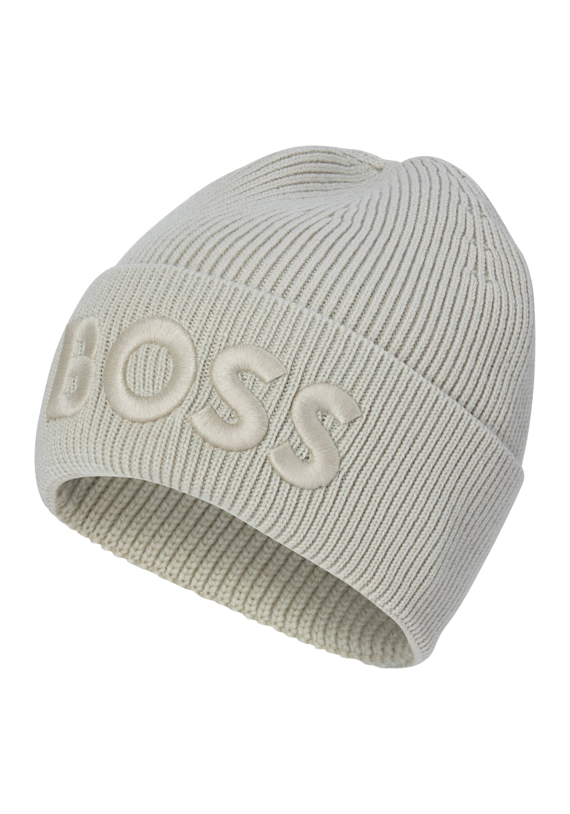 BOSS ORANGE Beanie »Afox_R«, aus Rippenstrick, 3D Logostickerei von BOSS ORANGE