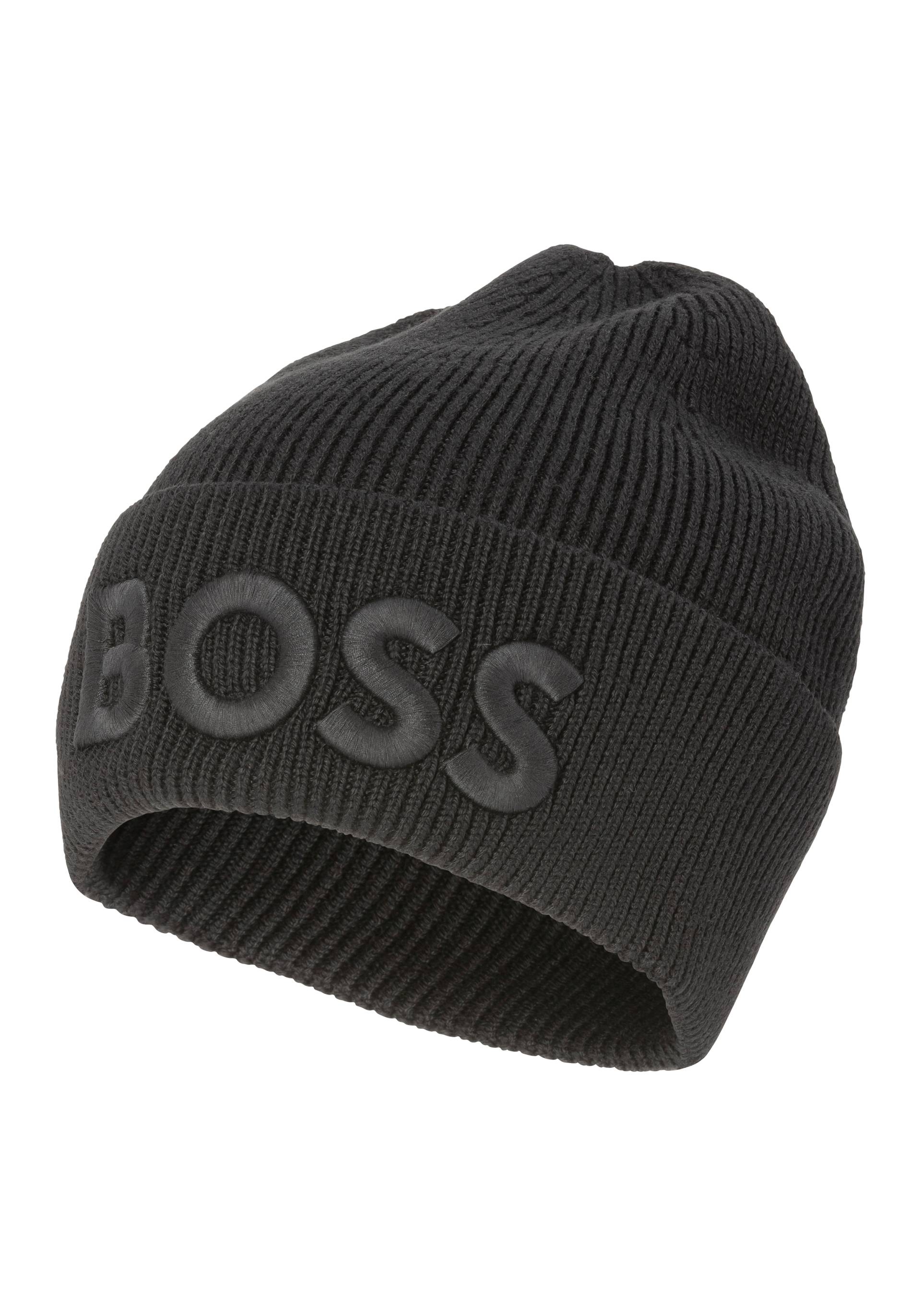 BOSS ORANGE Beanie »Afox_R«, aus Rippenstrick, 3D Logostickerei von BOSS ORANGE