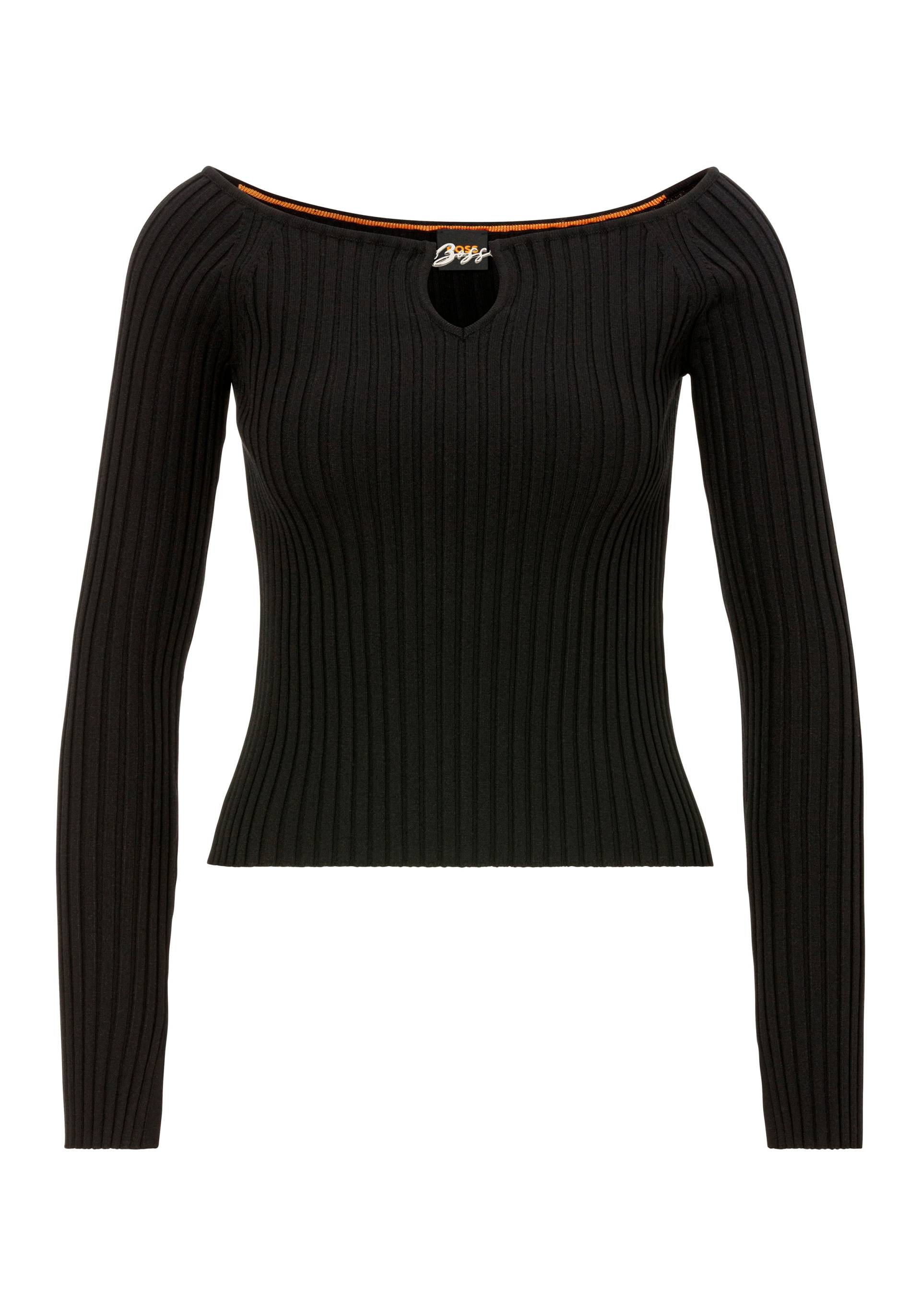 BOSS ORANGE Carmenpullover »C_Fayez«, Cut-Out mit Logodetail von BOSS ORANGE