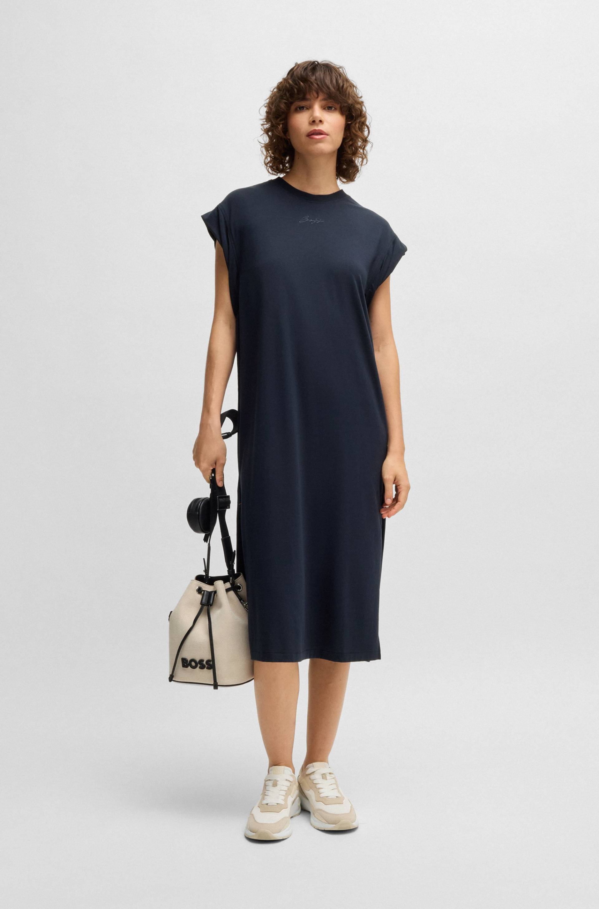 BOSS ORANGE Jerseykleid »C_Edress_5«, mit Schlitzen, Logoschriftzug von BOSS ORANGE