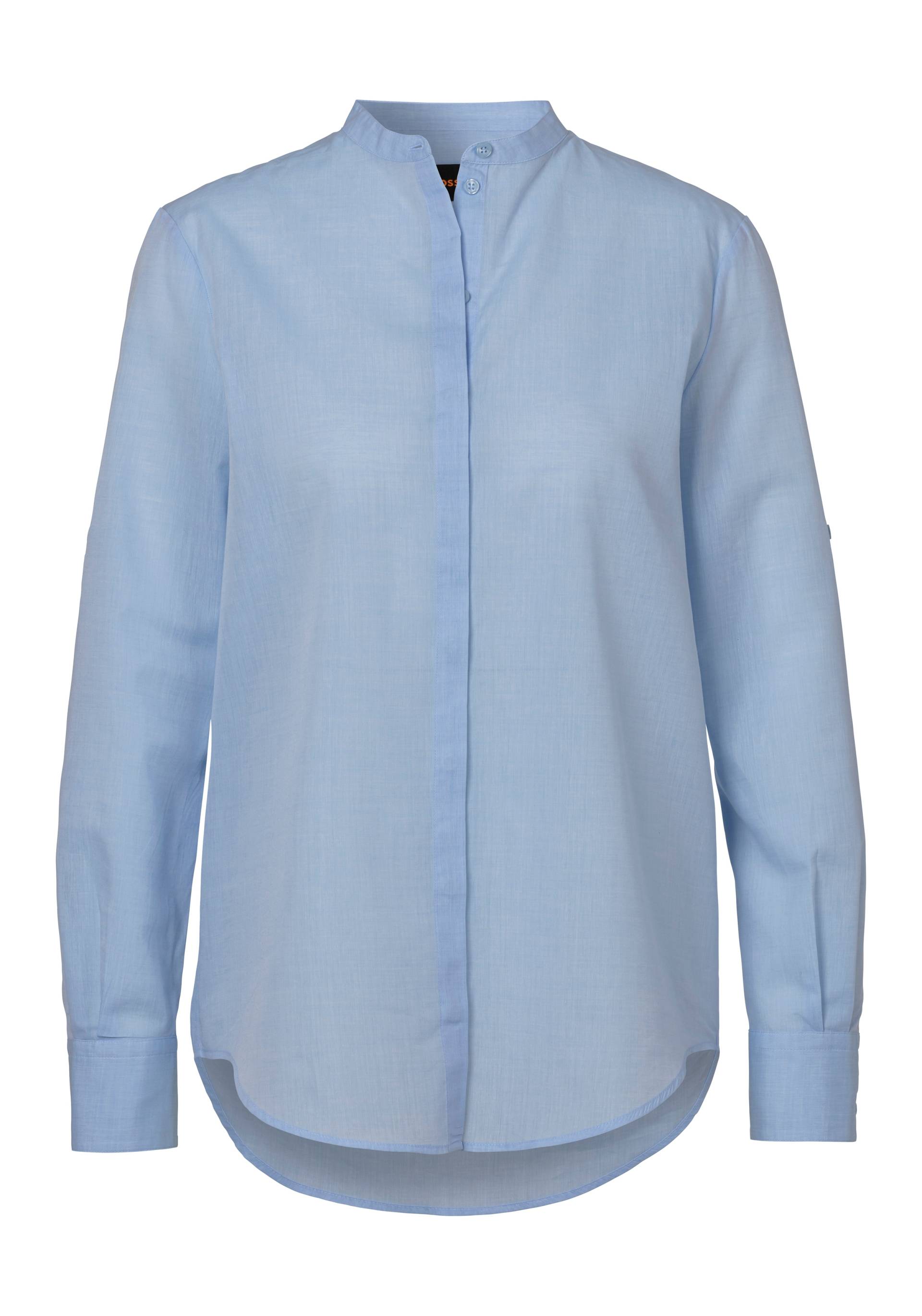 BOSS ORANGE Klassische Bluse »C_Befelize_21«, Chambray Qualität, Stehkragen von BOSS ORANGE