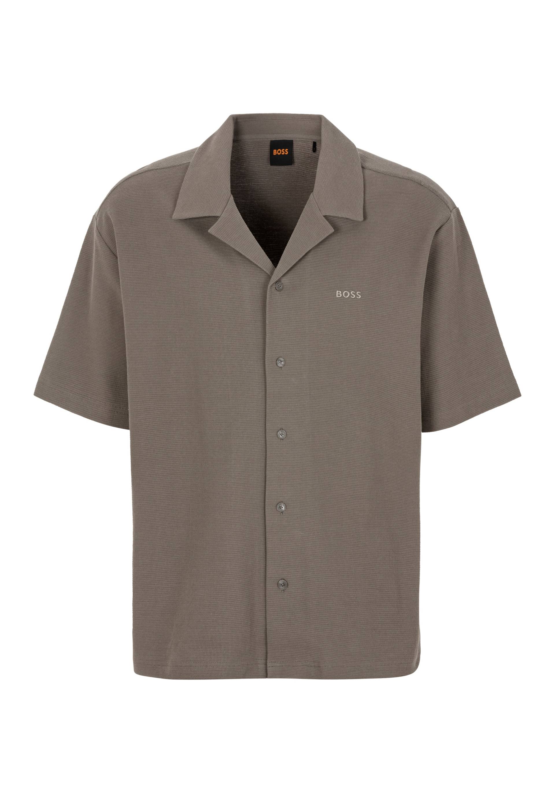 BOSS ORANGE Kurzarmshirt »Pe_waffleshirt«, mit Ton-in-Ton Logo von BOSS ORANGE