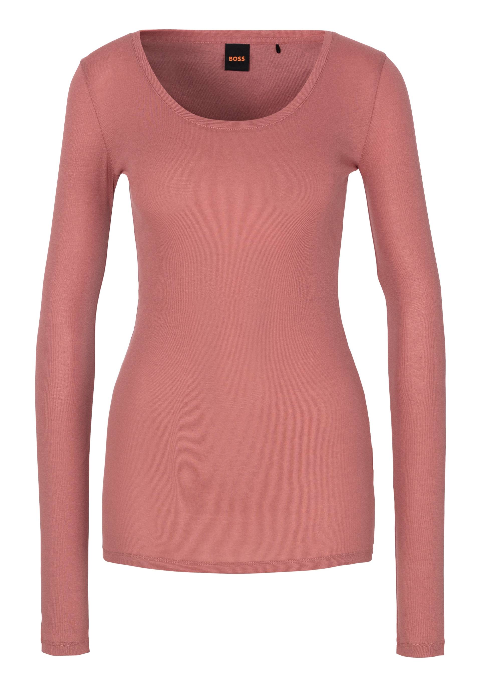 BOSS ORANGE Langarmshirt »C_Elayer«, mit tiefem Ausschnitt von BOSS ORANGE