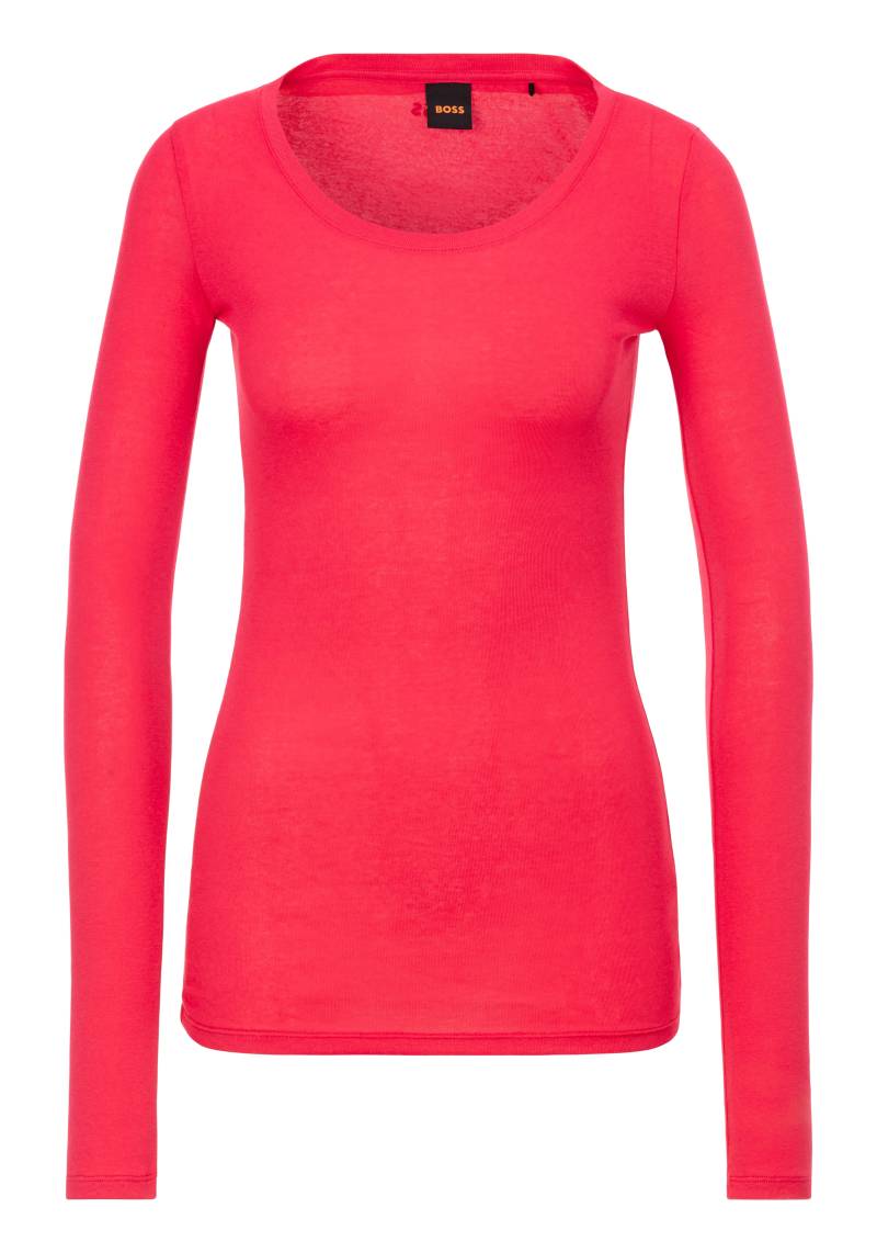 BOSS ORANGE Langarmshirt »C_Elayer«, mit tiefem Ausschnitt von BOSS ORANGE