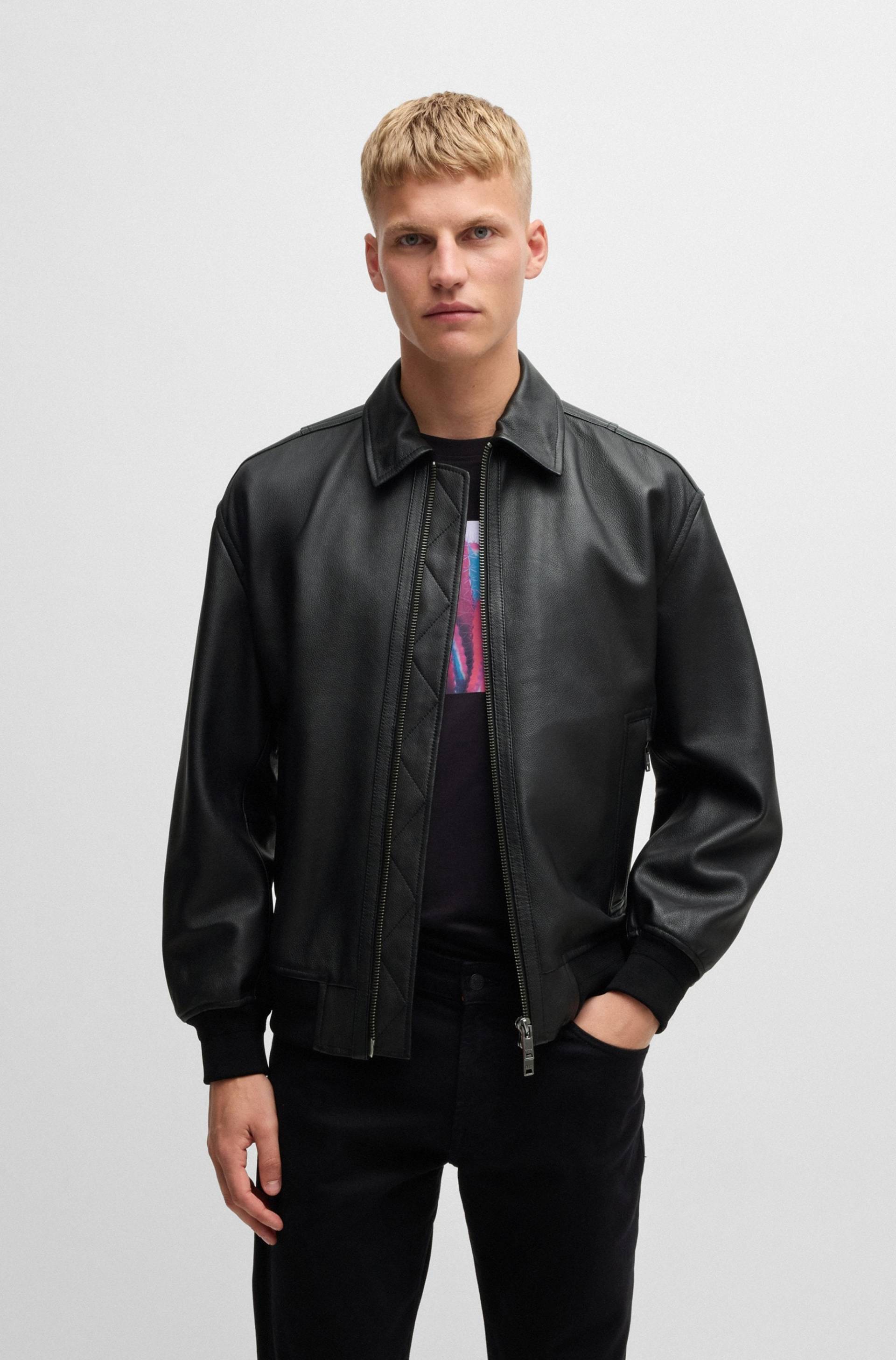 BOSS ORANGE Lederjacke »Joloco«, in Blousonform BOSS ORANGE Lederjacke »Joloco«, in Blousonform von BOSS ORANGE