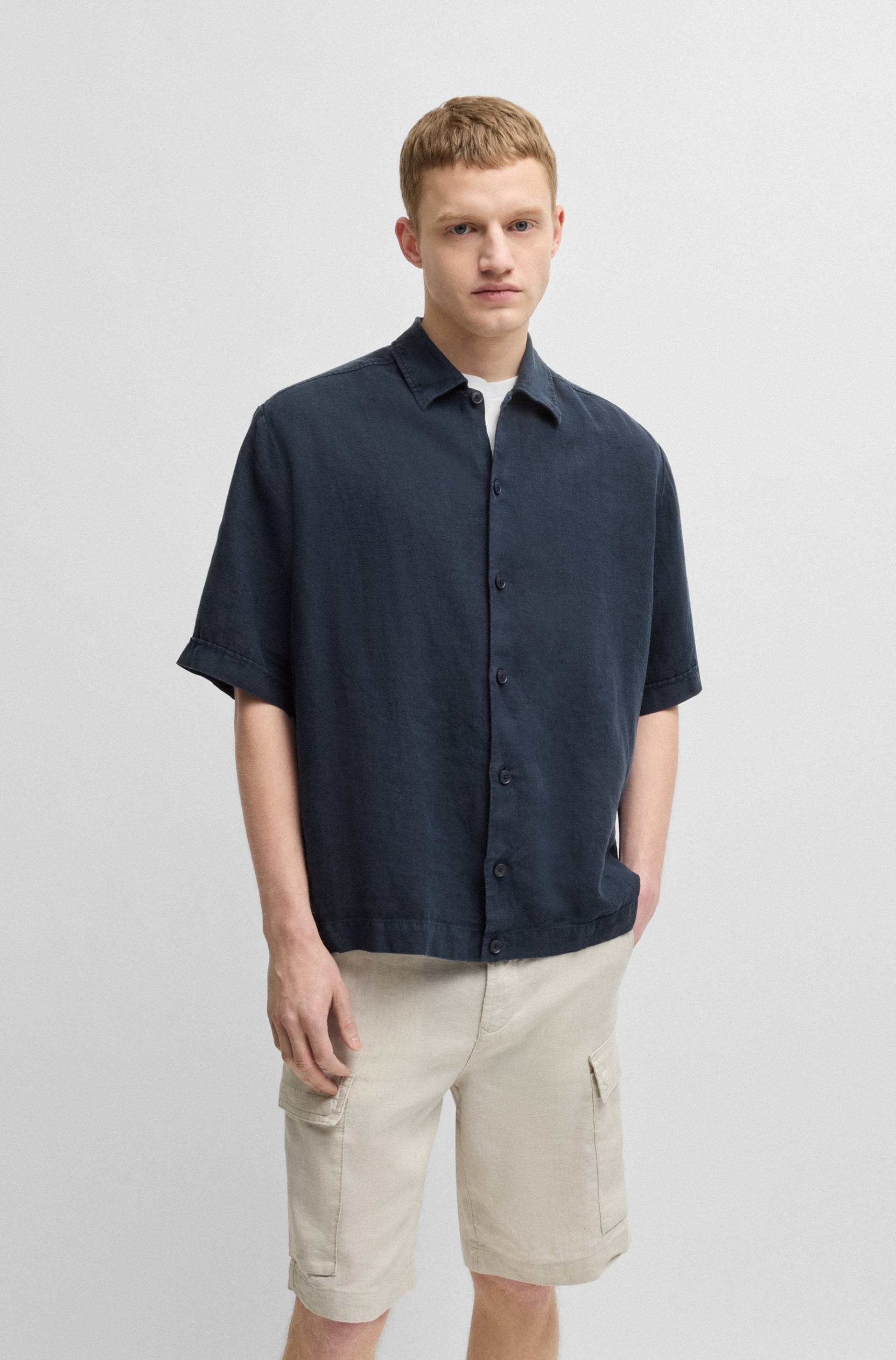 BOSS ORANGE Leinenhemd »Lapoully_M«, mit Kontrastdetails innen BOSS ORANGE Leinenhemd »Lapoully_M«, mit Kontrastdetails innen von BOSS ORANGE