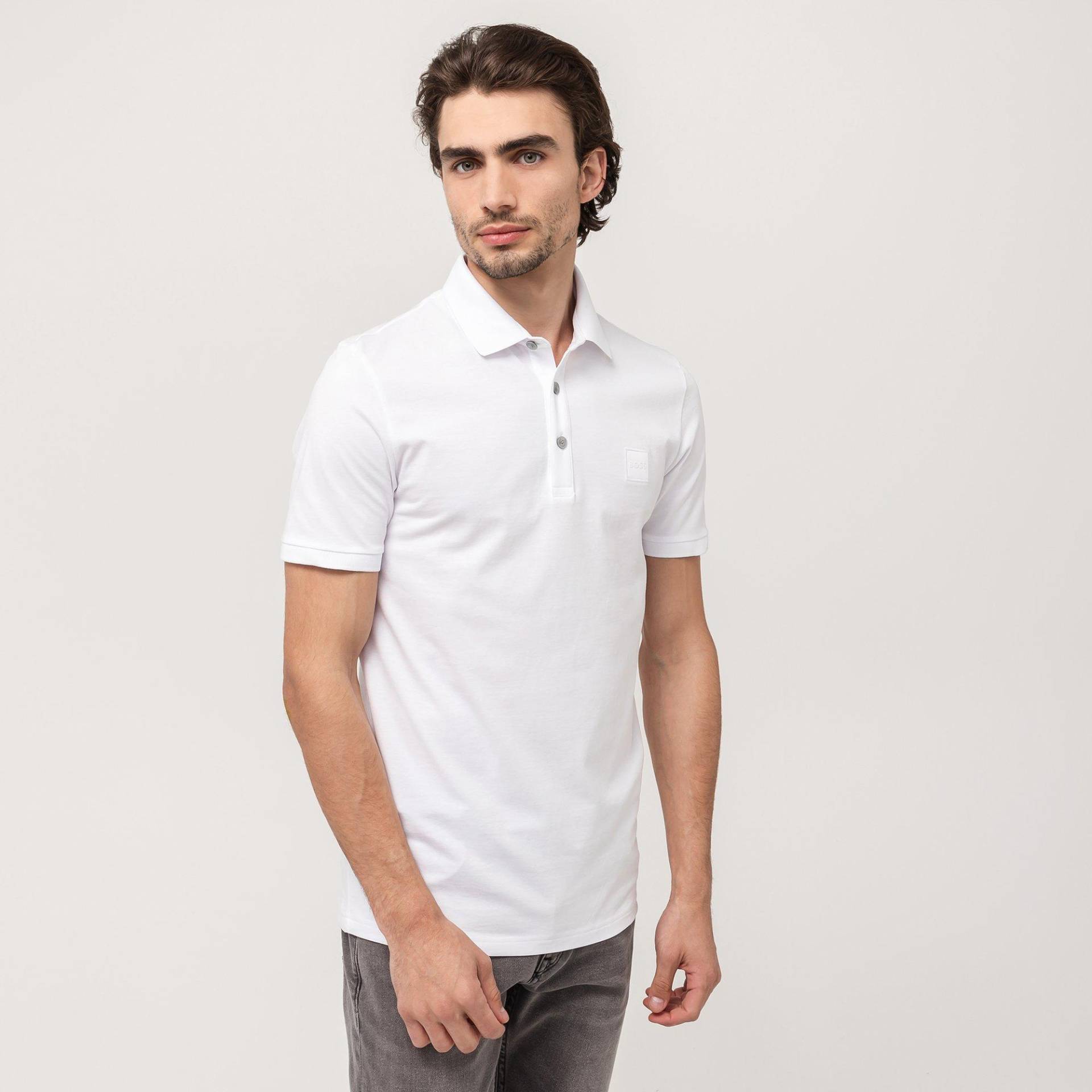 Poloshirt, Kurzarm Herren Weiss L von BOSS ORANGE