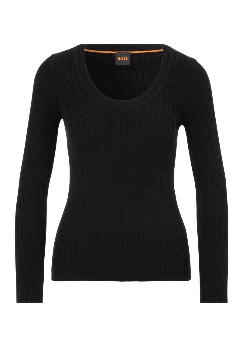 BOSS ORANGE Strickpullover »C_Faradiso«, mit tiefem Ausschnitt von BOSS ORANGE